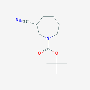 molecular formula C12H20N2O2 B2480832 叔丁基-3-氰基氮杂庚烷-1-羧酸酯 CAS No. 1784386-41-9