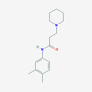 molecular formula C16H24N2O B248084 N-(3,4-dimethylphenyl)-3-(piperidin-1-yl)propanamide 