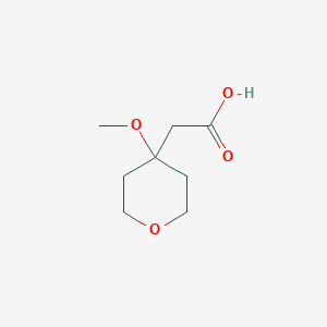 molecular formula C8H14O4 B2480841 2-(4-Methoxyoxan-4-yl)acetic acid CAS No. 1785066-13-8