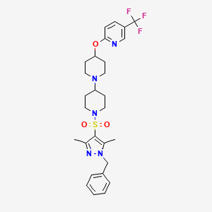 1'-[(1-benzyl-3,5-dimethyl-1H-pyrazol-4-yl)sulfonyl]-4-{[5-(trifluoromethyl)pyridin-2-yl]oxy}-1,4'-bipiperidine