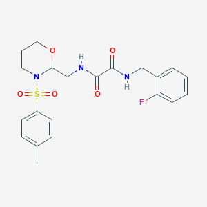 N1-(2-fluorobenzyl)-N2-((3-tosyl-1,3-oxazinan-2-yl)methyl)oxalamide