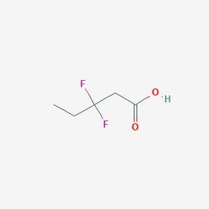 molecular formula C5H8F2O2 B2480854 3,3-Difluoropentanoic acid CAS No. 1783699-23-9