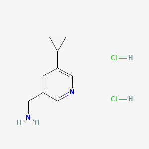 (5-Cyclopropylpyridin-3-yl)methanamine dihydrochloride