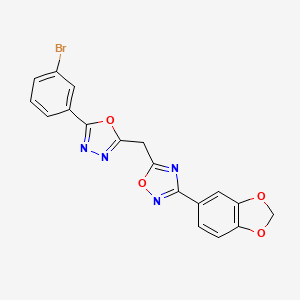 molecular formula C18H11BrN4O4 B2480865 Methyl 4-[(3-chloro-2-methylphenyl)amino]-6-methylquinoline-2-carboxylate CAS No. 1251622-43-1