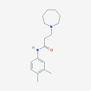 molecular formula C17H26N2O B248087 3-(azepan-1-yl)-N-(3,4-dimethylphenyl)propanamide 