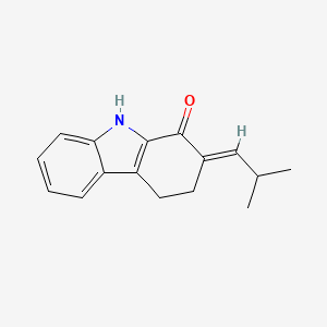 molecular formula C16H17NO B2480874 2-[(E)-2-甲基丙烯基]-2,3,4,9-四氢-1H-咔唑-1-酮 CAS No. 866149-31-7