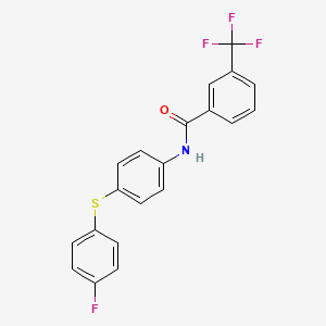 N-{4-[(4-fluorophenyl)sulfanyl]phenyl}-3-(trifluoromethyl)benzenecarboxamide