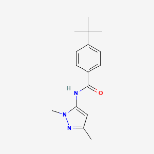 molecular formula C16H21N3O B2480886 4-(tert-butyl)-N-(1,3-dimethyl-1H-pyrazol-5-yl)benzamide CAS No. 164928-33-0