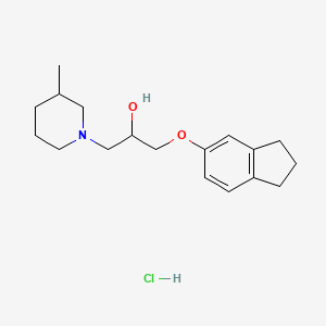1-((2,3-dihydro-1H-inden-5-yl)oxy)-3-(3-methylpiperidin-1-yl)propan-2-ol hydrochloride