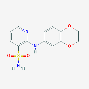 2-(2,3-Dihydro-1,4-benzodioxin-6-ylamino)pyridine-3-sulfonamide