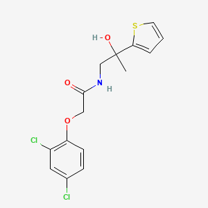 molecular formula C15H15Cl2NO3S B2480896 2-(2,4-dichlorophenoxy)-N-(2-hydroxy-2-(thiophen-2-yl)propyl)acetamide CAS No. 1351648-65-1