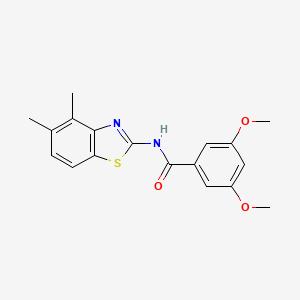molecular formula C18H18N2O3S B2480900 N-(4,5-dimethyl-1,3-benzothiazol-2-yl)-3,5-dimethoxybenzamide CAS No. 940405-56-1