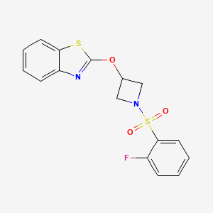 2-((1-((2-Fluorophenyl)sulfonyl)azetidin-3-yl)oxy)benzo[d]thiazole