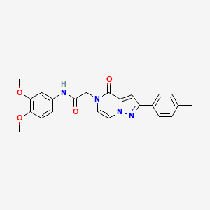 molecular formula C23H22N4O4 B2480908 N-(3,4-二甲氧基苯基)-2-[2-(4-甲基苯基)-4-氧代吡唑并[1,5-a]嘧啶-5(4H)-基]乙酰胺 CAS No. 941963-49-1
