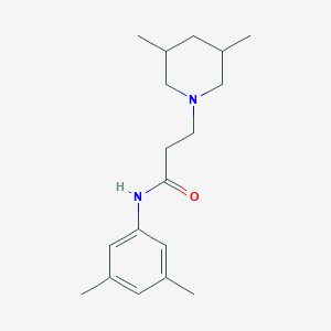 molecular formula C18H28N2O B248091 N-(3,5-dimethylphenyl)-3-(3,5-dimethylpiperidin-1-yl)propanamide 