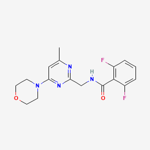 molecular formula C17H18F2N4O2 B2480913 2,6-difluoro-N-((4-methyl-6-morpholinopyrimidin-2-yl)methyl)benzamide CAS No. 1797718-38-7