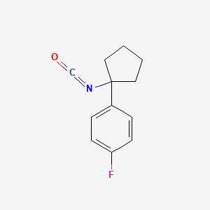 1-Fluoro-4-(1-isocyanatocyclopentyl)benzene