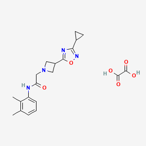 molecular formula C20H24N4O6 B2480916 2-(3-(3-cyclopropyl-1,2,4-oxadiazol-5-yl)azetidin-1-yl)-N-(2,3-dimethylphenyl)acetamide oxalate CAS No. 1351588-72-1