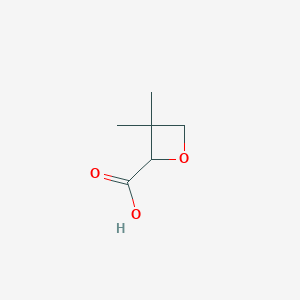 molecular formula C6H10O3 B2480921 3,3-二甲氧基氧杂环戊烷-2-羧酸 CAS No. 20967-49-1