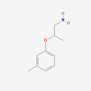 molecular formula C10H15NO B2480922 1-[(1-Aminopropan-2-YL)oxy]-3-methylbenzene CAS No. 6440-88-6