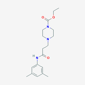 molecular formula C18H27N3O3 B248093 Ethyl 4-[3-(3,5-dimethylanilino)-3-oxopropyl]-1-piperazinecarboxylate 