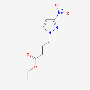 molecular formula C9H13N3O4 B2480937 Ethyl 4-(3-nitro-1H-pyrazol-1-yl)butanoate CAS No. 898053-29-7