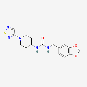 1-(1,3-Benzodioxol-5-ylmethyl)-3-[1-(1,2,5-thiadiazol-3-yl)piperidin-4-yl]urea