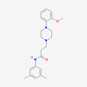 molecular formula C22H29N3O2 B248095 N-(3,5-dimethylphenyl)-3-[4-(2-methoxyphenyl)piperazin-1-yl]propanamide 