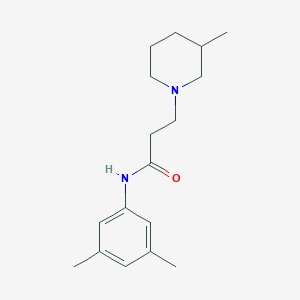molecular formula C17H26N2O B248096 N-(3,5-dimethylphenyl)-3-(3-methylpiperidin-1-yl)propanamide 