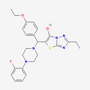 5-((4-Ethoxyphenyl)(4-(2-fluorophenyl)piperazin-1-yl)methyl)-2-ethylthiazolo[3,2-b][1,2,4]triazol-6-ol