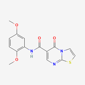 molecular formula C15H13N3O4S B2480962 N-(2,5-ジメトキシフェニル)-5-オキソ-5H-チアゾロ[3,2-a]ピリミジン-6-カルボキサミド CAS No. 851944-39-3