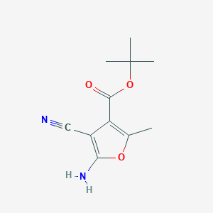 molecular formula C11H14N2O3 B2480964 Tert-butyl 5-amino-4-cyano-2-methylfuran-3-carboxylate CAS No. 2248374-83-4