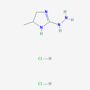 molecular formula C4H12Cl2N4 B2480967 2-hydrazinyl-4-methyl-4,5-dihydro-1H-imidazole dihydrochloride CAS No. 57077-12-0