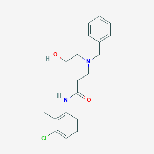 molecular formula C19H23ClN2O2 B248097 3-[benzyl(2-hydroxyethyl)amino]-N-(3-chloro-2-methylphenyl)propanamide 