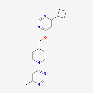 4-Cyclobutyl-6-((1-(6-methylpyrimidin-4-yl)piperidin-4-yl)methoxy)pyrimidine