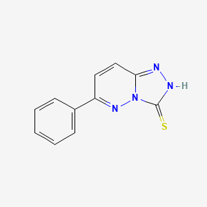 molecular formula C11H8N4S B2480983 6-Phenyl-[1,2,4]triazolo[4,3-b]pyridazine-3-thiol CAS No. 66129-30-4