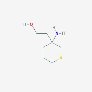 molecular formula C7H15NOS B2480986 2-(3-Aminothian-3-yl)éthan-1-ol CAS No. 1495057-23-2