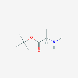 molecular formula C8H17NO2 B2480987 Tert-butyl 2-(methylamino)propanoate CAS No. 1173397-14-2
