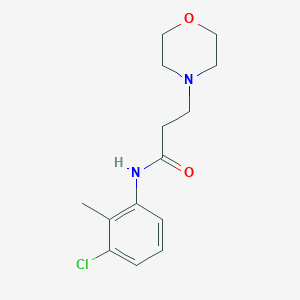 molecular formula C14H19ClN2O2 B248099 N-(3-chloro-2-methylphenyl)-3-(4-morpholinyl)propanamide 