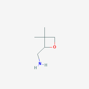 B2480991 (3,3-Dimethyloxetan-2-yl)methanamine CAS No. 34795-24-9