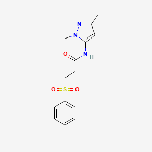 N-(1,3-dimethyl-1H-pyrazol-5-yl)-3-tosylpropanamide