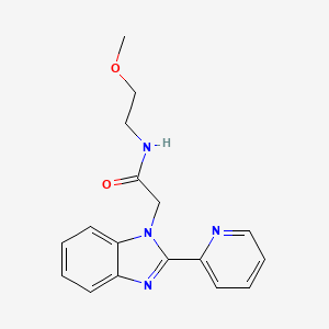 molecular formula C17H18N4O2 B2480996 N-(2-methoxyethyl)-2-(2-(pyridin-2-yl)-1H-benzo[d]imidazol-1-yl)acetamide CAS No. 1170641-43-6