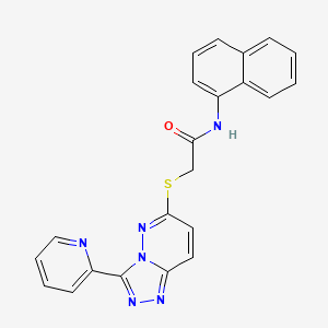 N-naphthalen-1-yl-2-[(3-pyridin-2-yl-[1,2,4]triazolo[4,3-b]pyridazin-6-yl)sulfanyl]acetamide