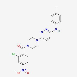 6-[4-(2-chloro-4-nitrobenzoyl)piperazin-1-yl]-N-(4-methylphenyl)pyridazin-3-amine