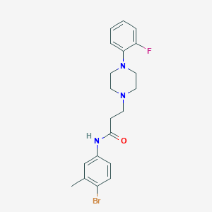 molecular formula C20H23BrFN3O B248101 N-(4-bromo-3-methylphenyl)-3-[4-(2-fluorophenyl)piperazin-1-yl]propanamide 