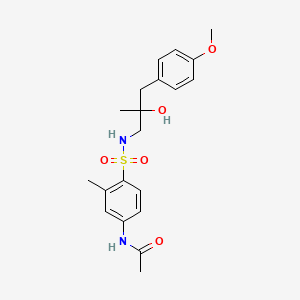 molecular formula C20H26N2O5S B2481012 N-(4-(N-(2-Hydroxy-3-(4-Methoxyphenyl)-2-methylpropyl)sulfamoyl)-3-methylphenyl)acetamid CAS No. 1448051-04-4