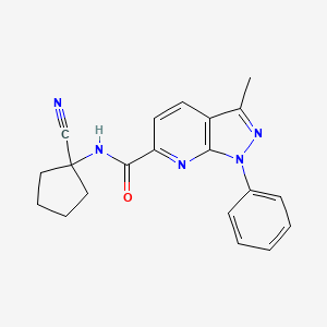 N-(1-Cyanocyclopentyl)-3-methyl-1-phenylpyrazolo[3,4-b]pyridine-6-carboxamide