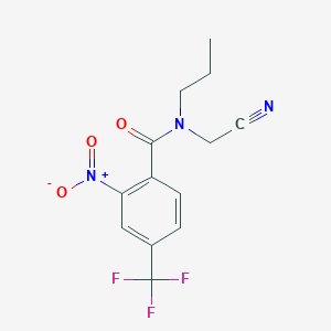 molecular formula C13H12F3N3O3 B2481017 N-(cyanomethyl)-2-nitro-N-propyl-4-(trifluoromethyl)benzamide CAS No. 1394684-73-1
