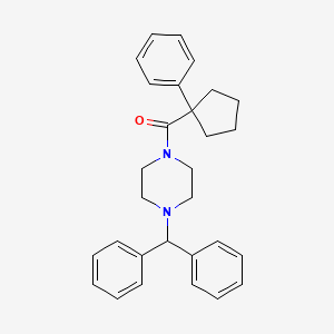 4-(Diphenylmethyl)piperazinyl phenylcyclopentyl ketone