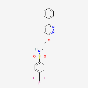 molecular formula C19H16F3N3O3S B2481022 N-(2-((6-Phenylpyridazin-3-yl)oxy)ethyl)-4-(trifluormethyl)benzolsulfonamid CAS No. 920212-13-1